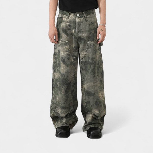 Herren Cargohose mit Camouflage-Muster