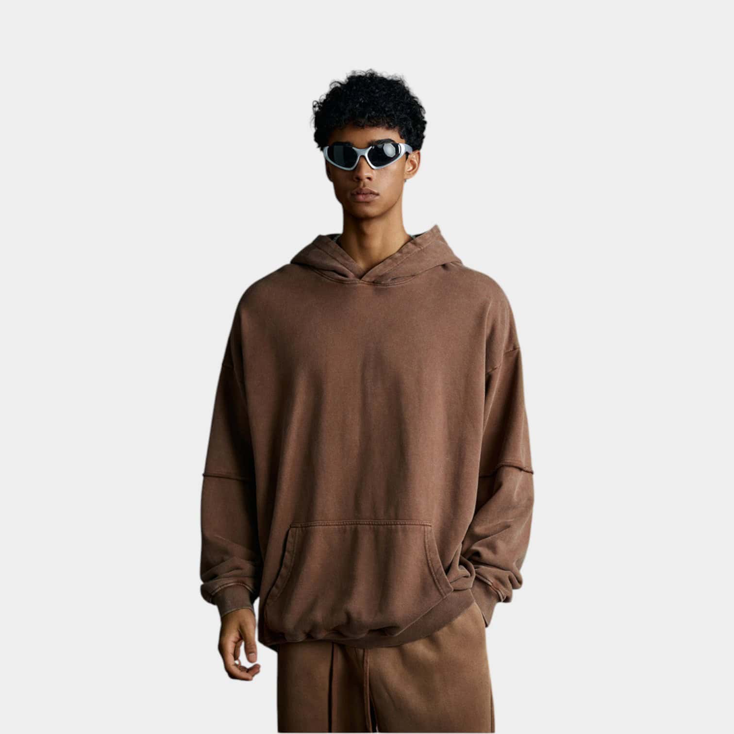 Herren Oversize Langarm Hoodie – Bild 3