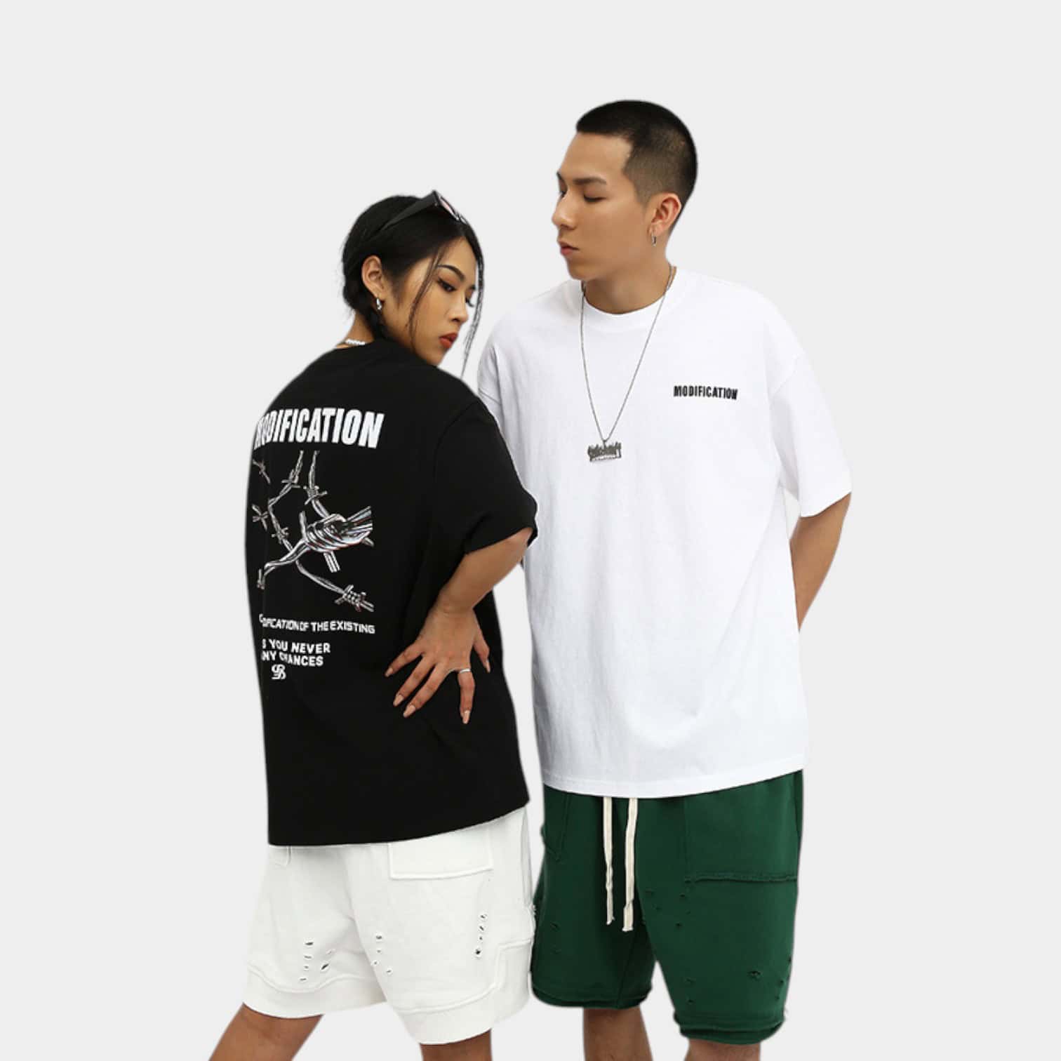 Rfsd Men's Clothing | 2025 Summer New Original Trendy American Street Retro Thorn Print Men's Short-Sleeved T-Shirt