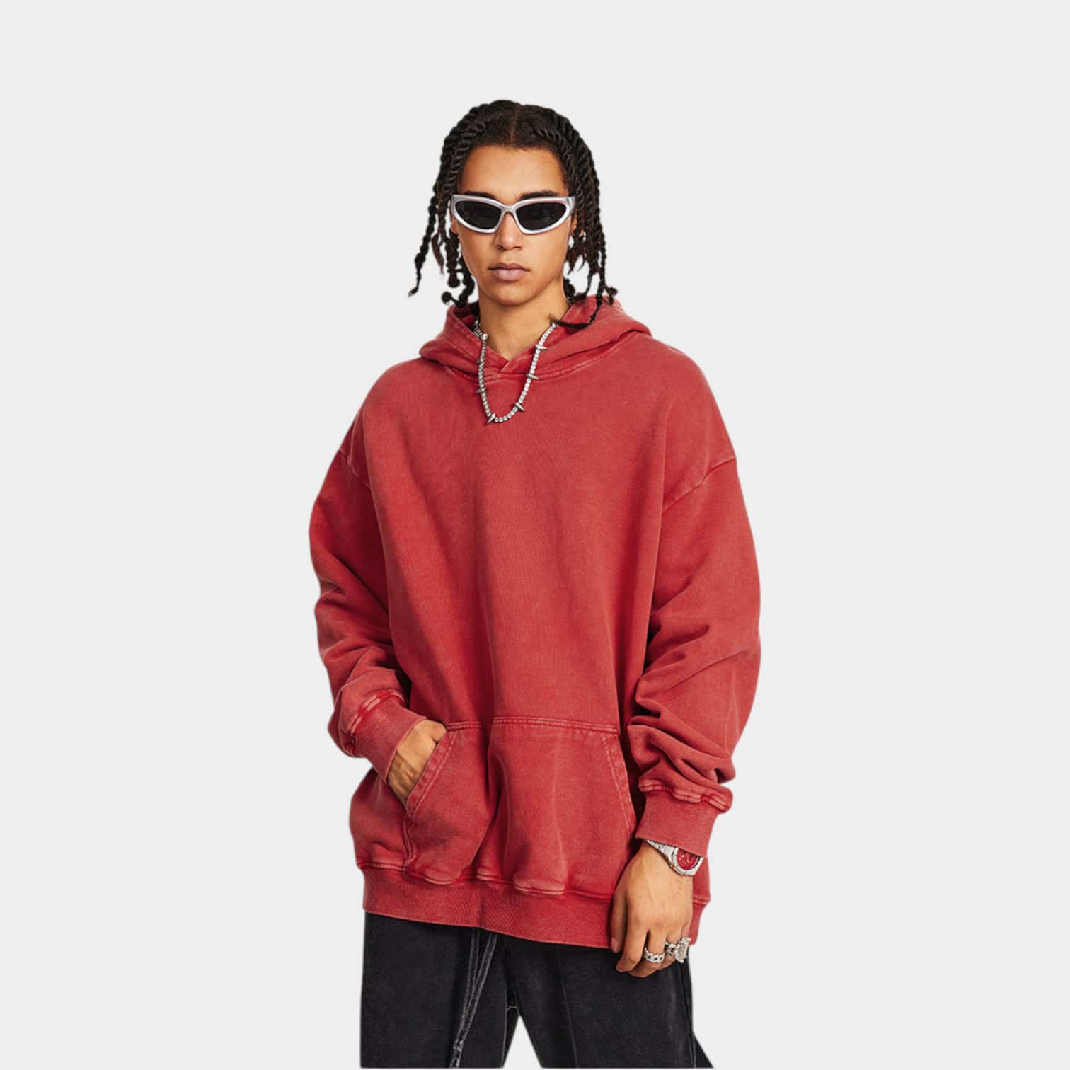 Unisex Oversized Hoodie mit langen Ärmeln – Bild 5