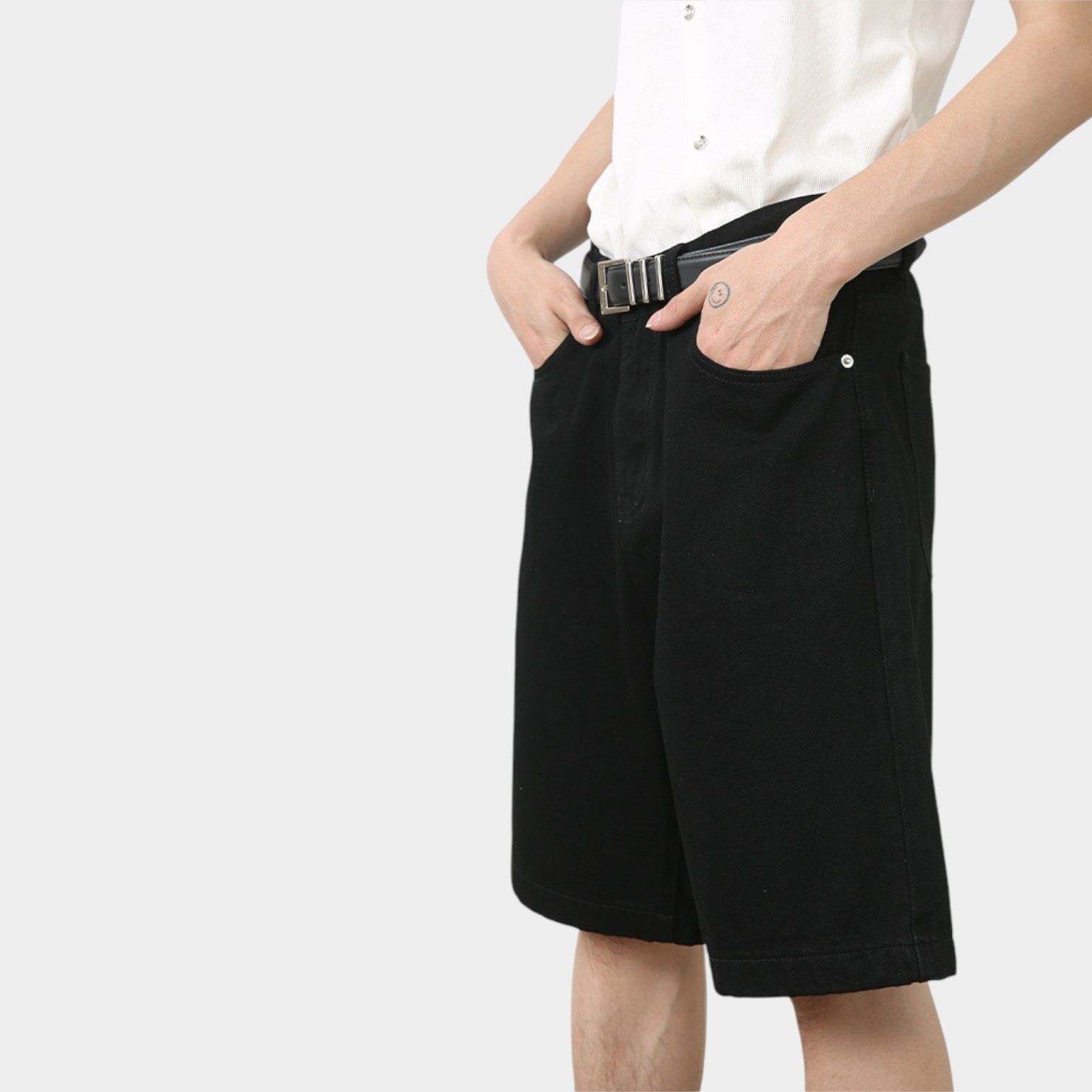 Herren Relaxed Fit/Loose Fit Jeansshorts – Bild 4