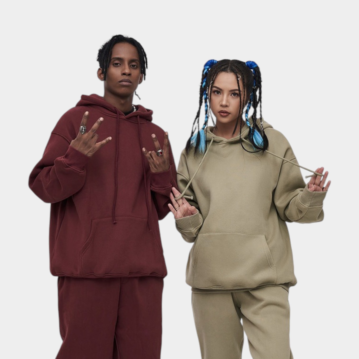 Unisex Oversized Hoodie mit langen Ärmeln – Bild 6