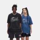 Unisex T-Shirt mit Textdruck und kurzen Ärmeln