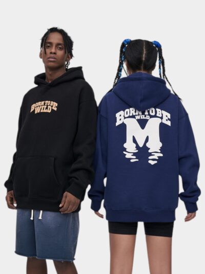 RFSD Men's Wear | American Foam M-shaped Maimen Printed Wei Yi 2023 Fall/Winter Fashion Brand Loose Men's and Women's Hooded Wei Yi