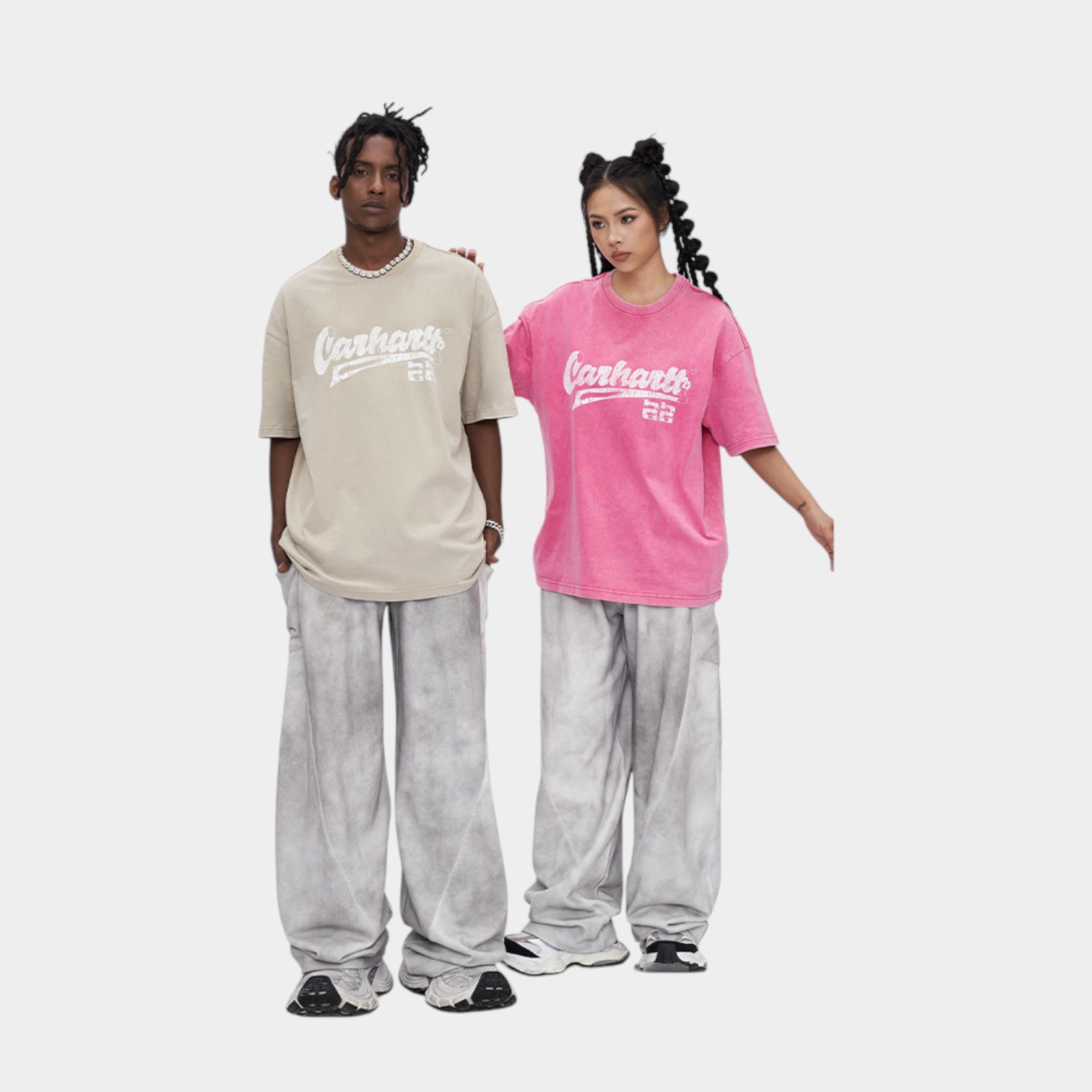 Unisex T-Shirt mit Textdruck und kurzen Ärmeln – Bild 4