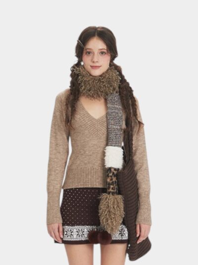 Women's Slim Fit Long sleeves Knitted Jumper