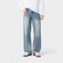 Customized processing and proofing of customized jeans, simple washed distressed retro high street loose men's straight pants