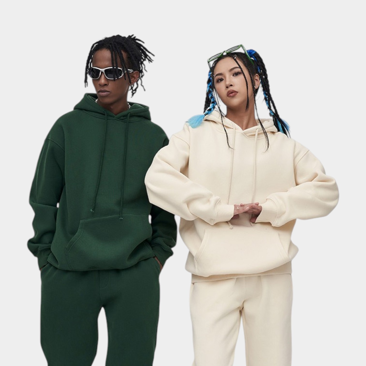 Unisex Oversized Hoodie mit langen Ärmeln