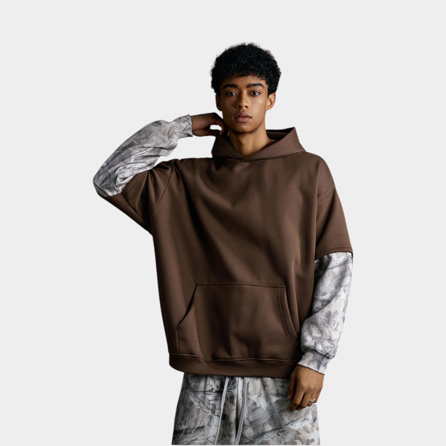 Herren Oversize Langarm Hoodie – Bild 2