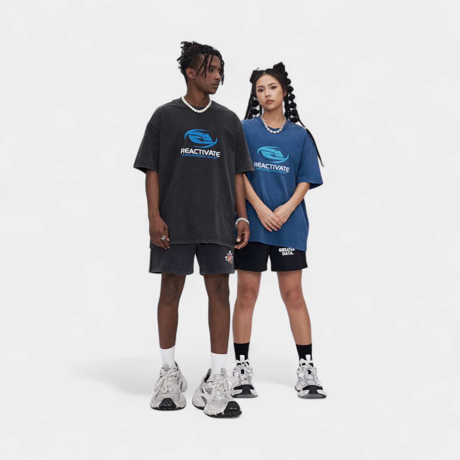 Unisex T-Shirt mit Textdruck und kurzen Ärmeln – Bild 4