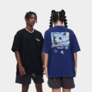 Rfsd Men's Clothing | American Retro Puzzle Print Round Neck Short-Sleeved T-Shirt Men's Summer New Casual Loose t