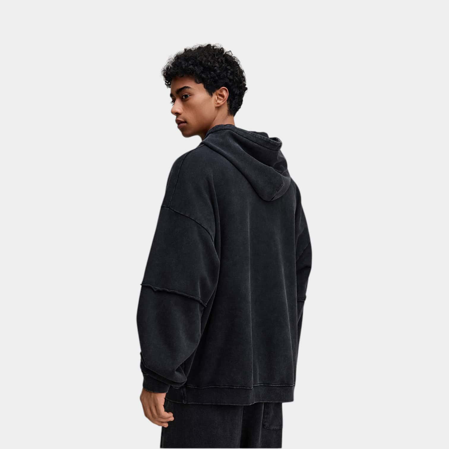 Herren Oversize Langarm Hoodie – Bild 2