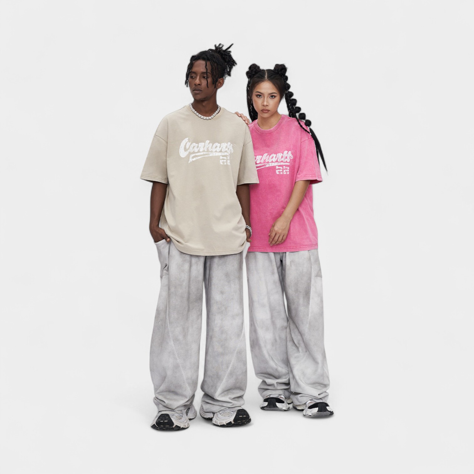 Unisex T-Shirt mit Textdruck und kurzen Ärmeln – Bild 3