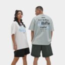 Rfsd Men's Clothing | 2025 Summer New Loose Fit Trendy Street Pure Cotton Men's Printed Short-Sleeve T-Shirt 230g