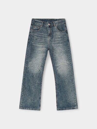 Nirben Denim | Fashion Brand American Retro Straight Leg Jeans Men's Loose Fashion All-match Washed Pants