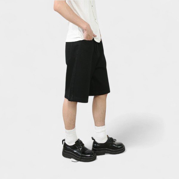 Herren Relaxed Fit/Loose Fit Jeansshorts – Bild 2