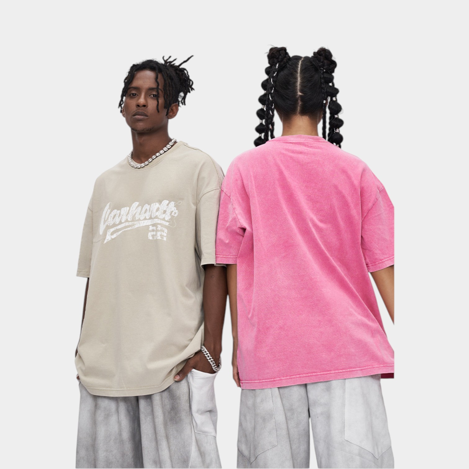 Unisex T-Shirt mit Textdruck und kurzen Ärmeln – Bild 2