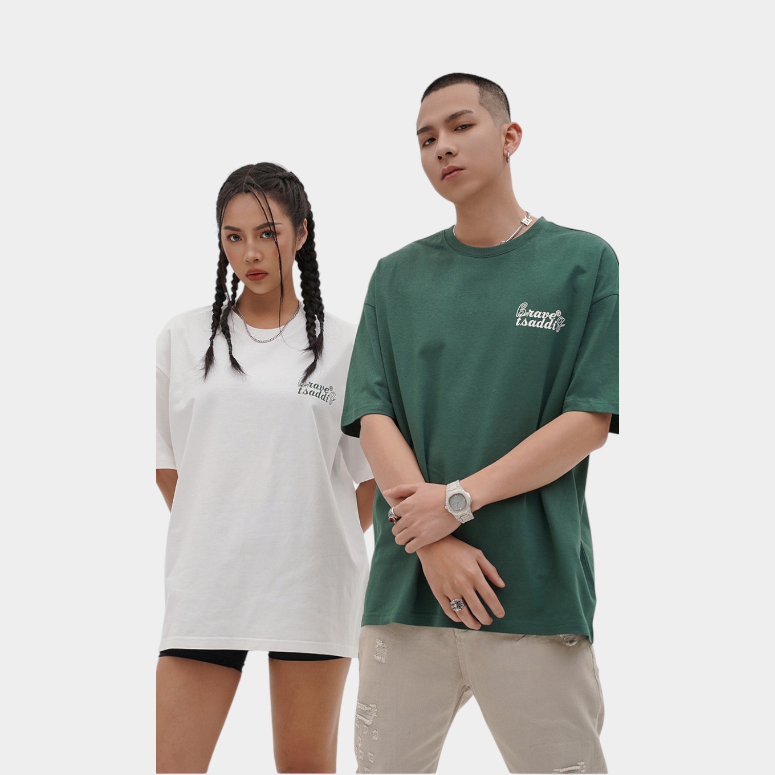 Unisex T-Shirt mit Textdruck und kurzen Ärmeln – Bild 2