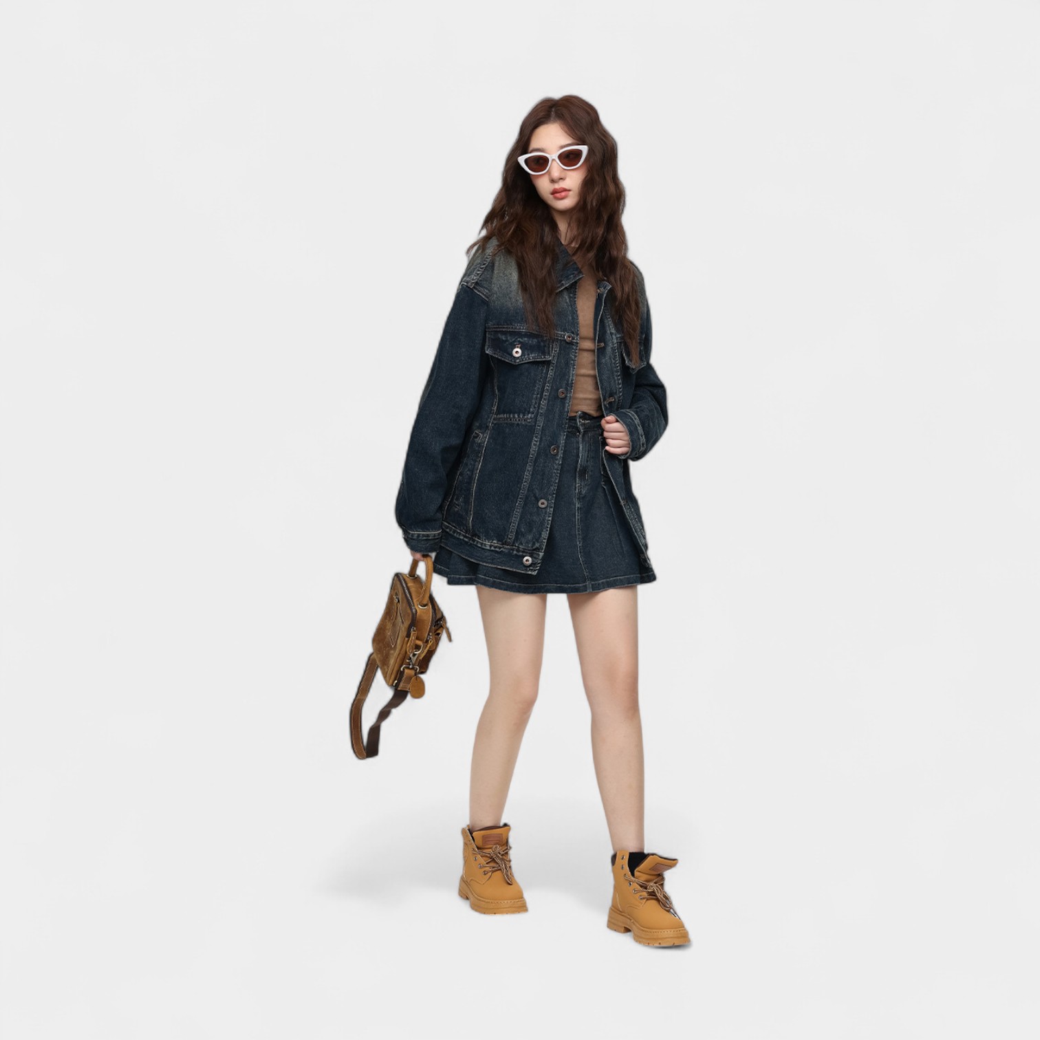 Unisex Oversized Jeansjacke mit langen Ärmeln – Bild 6