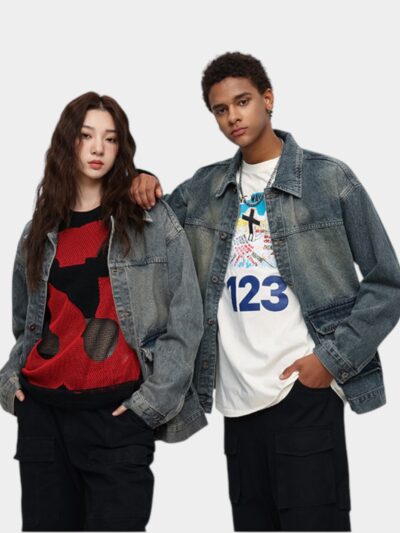 Unisex Oversized Long sleeves Denim Jacket