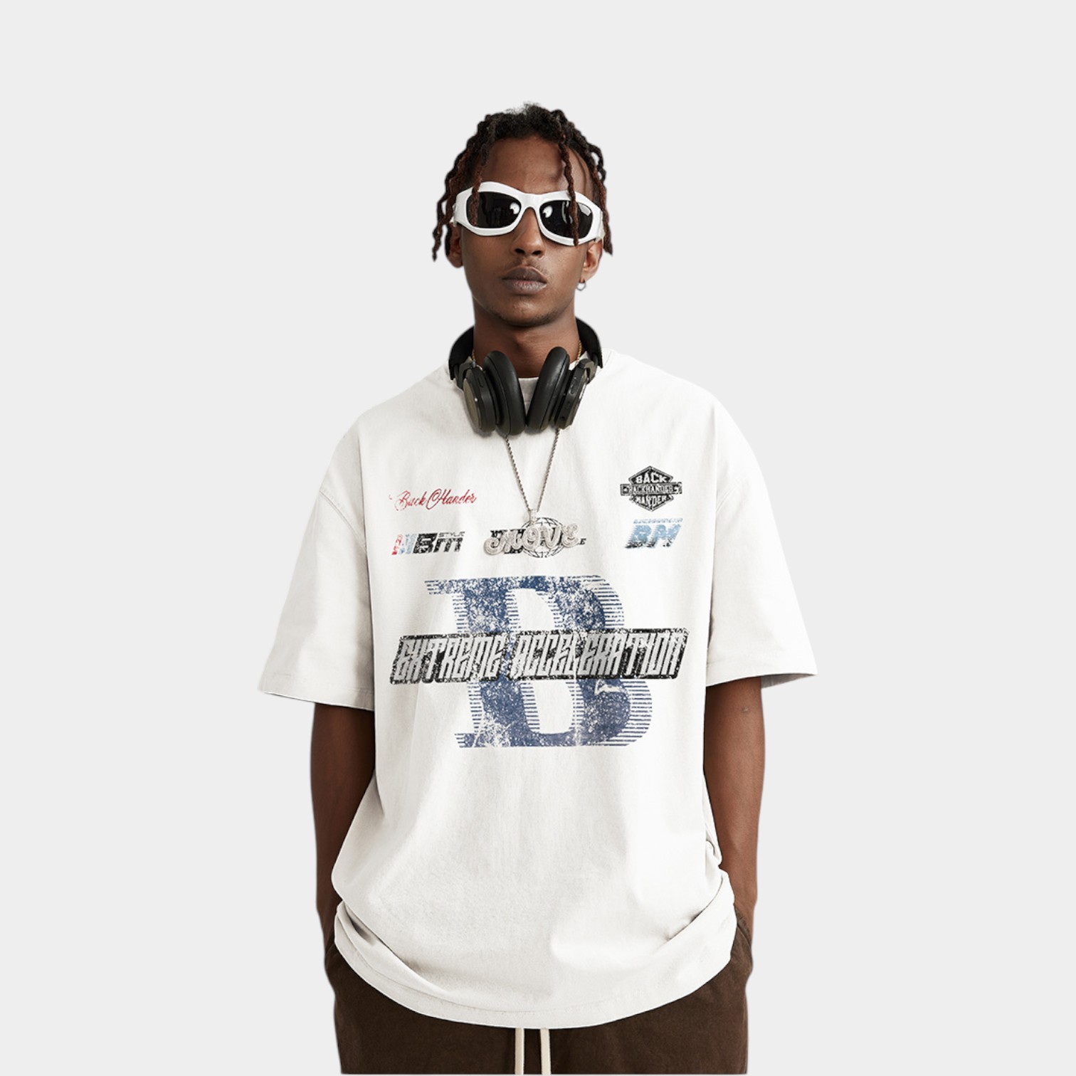 Herren T-Shirt mit Textdruck und kurzen Ärmeln