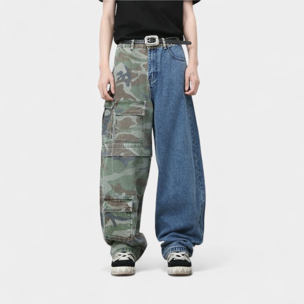 Herren Cargohose mit Camouflage-Muster