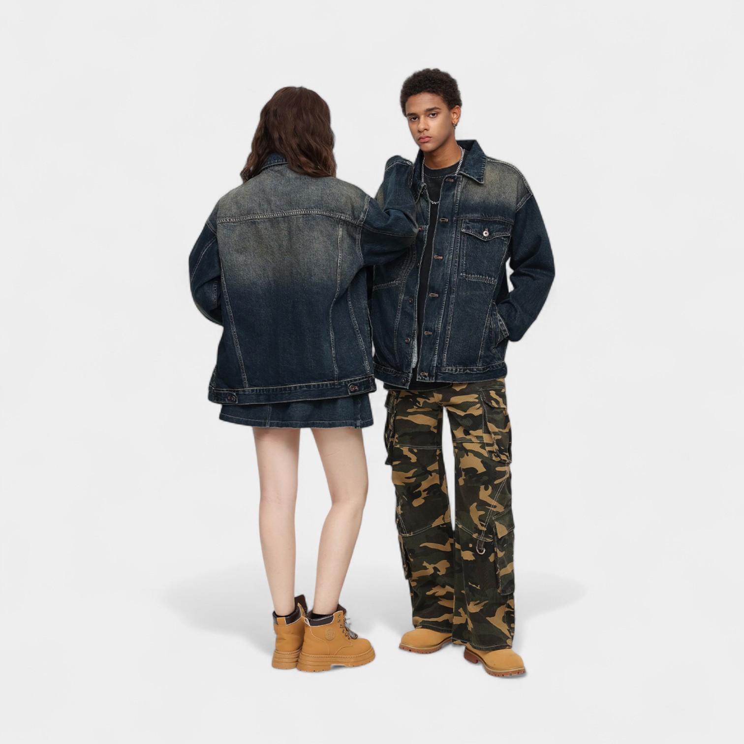 Unisex Oversized Jeansjacke mit langen Ärmeln – Bild 4