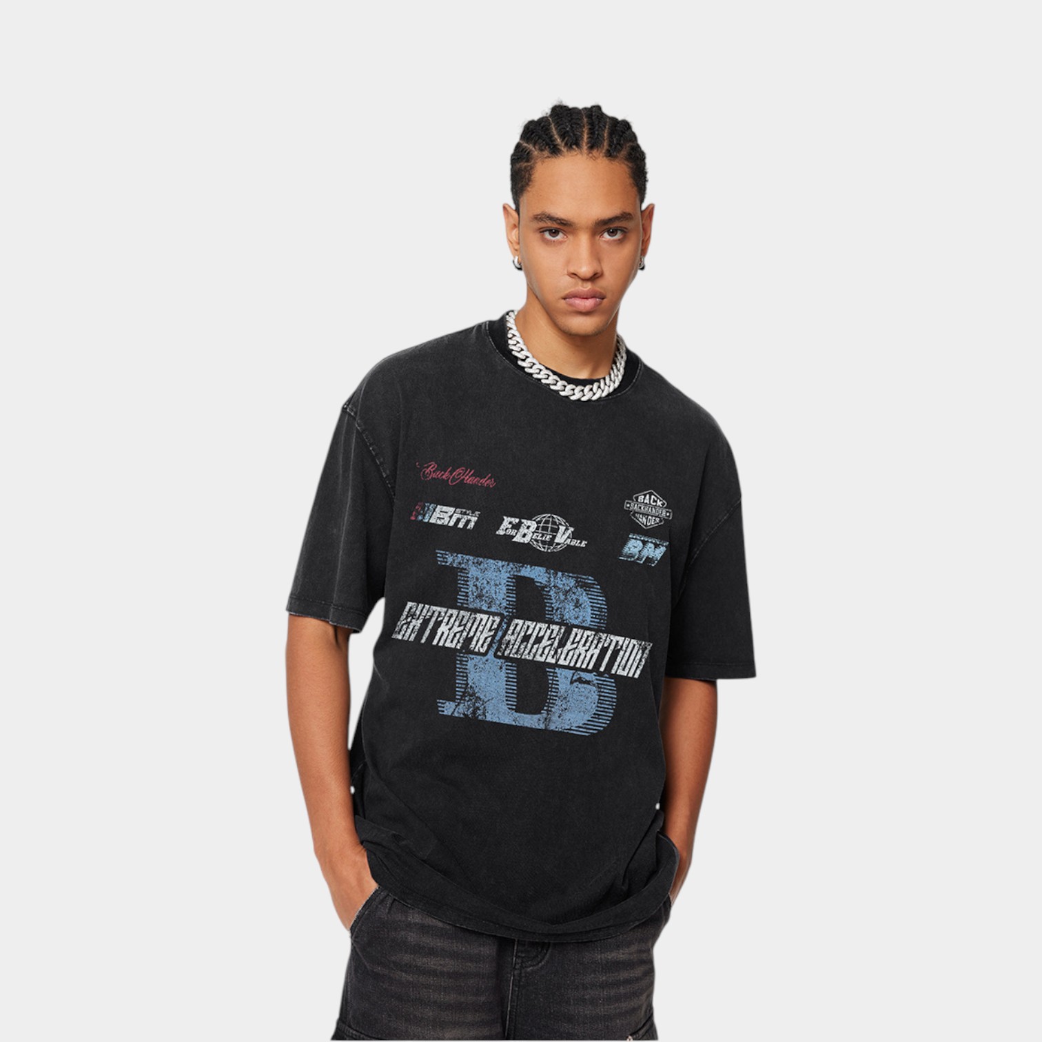 Herren T-Shirt mit Textdruck und kurzen Ärmeln – Bild 4