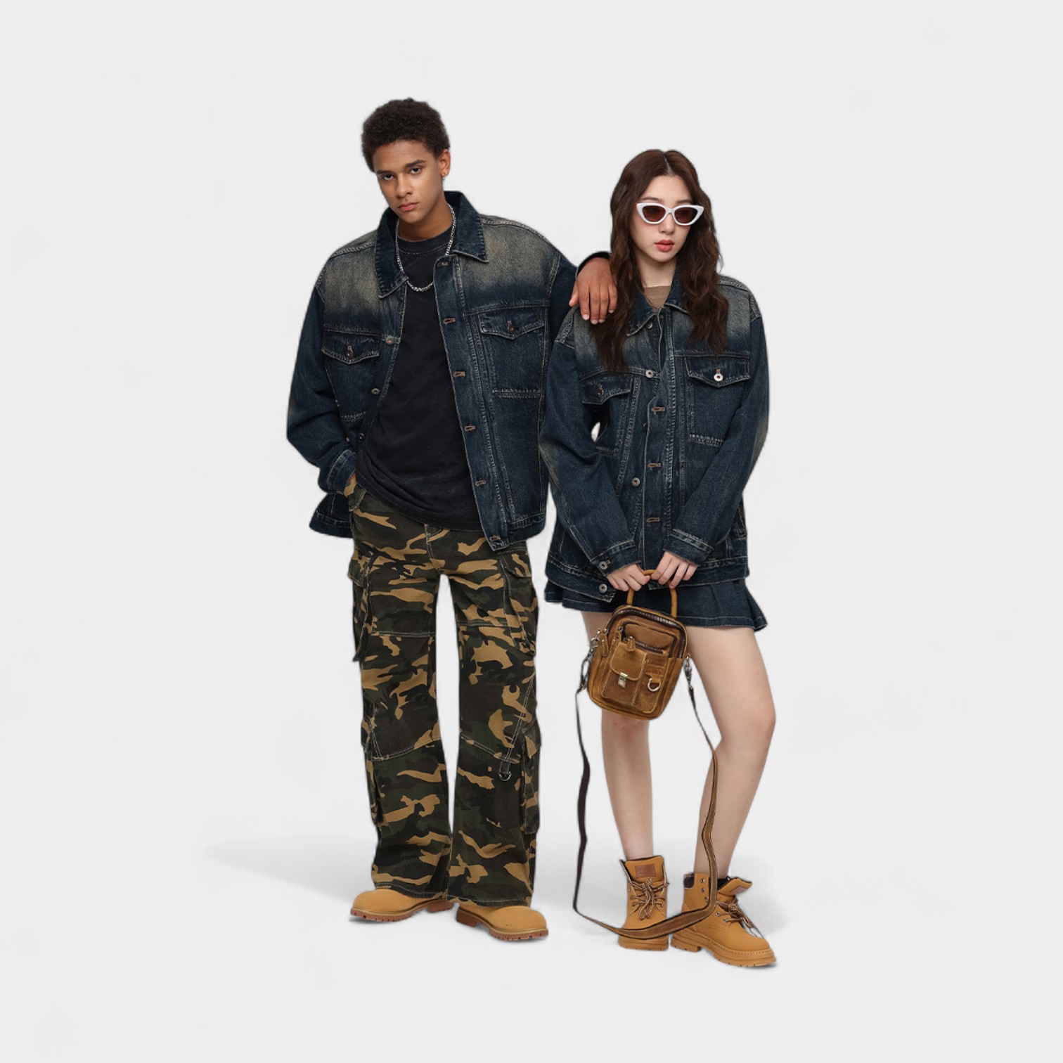 Unisex Oversized Jeansjacke mit langen Ärmeln – Bild 3