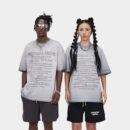 RFSD Men's | Retro Batik Distressed T-shirt 2024 Spring and Summer New Fashion Brand Personality Letter Printing Loose Short Sleeve