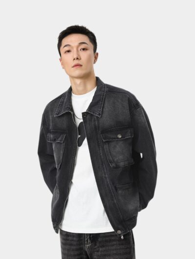 Custom processing and proofing of American high street denim clothes, high-end jackets, denim tops, men's trendy denim jackets