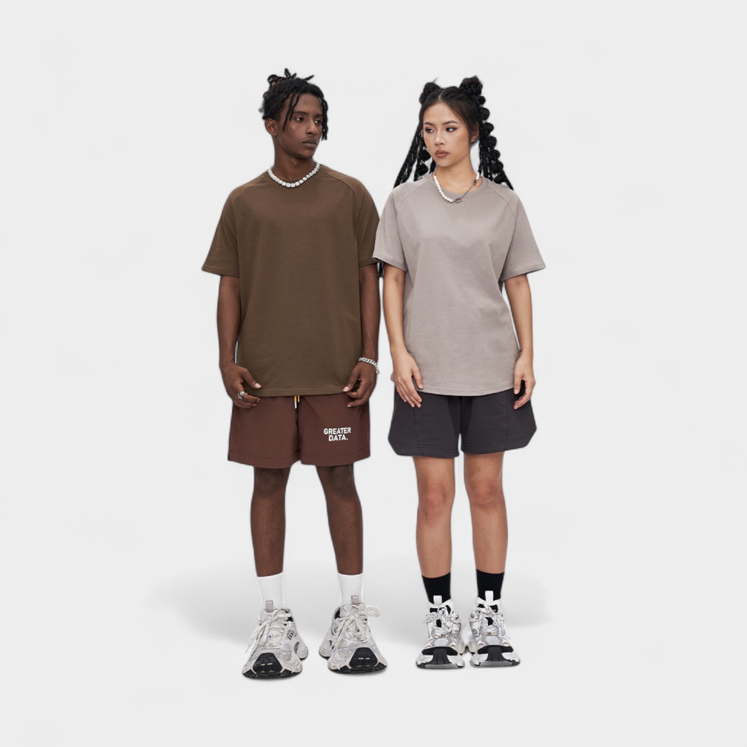 Unisex T-Shirt mit Textdruck und kurzen Ärmeln – Bild 3