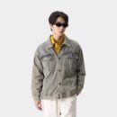 Herren Regular Fit Langarm Jeansjacke