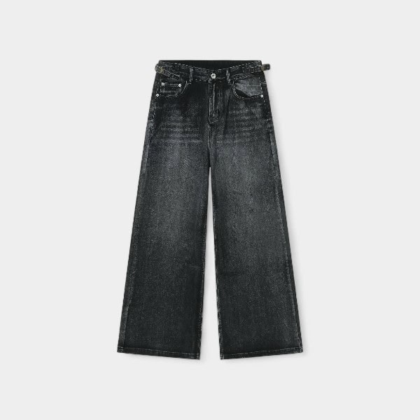 nirben Denim | American-style retro wide-leg jeans men's high-end design sense Ruan handsome oldschool pants