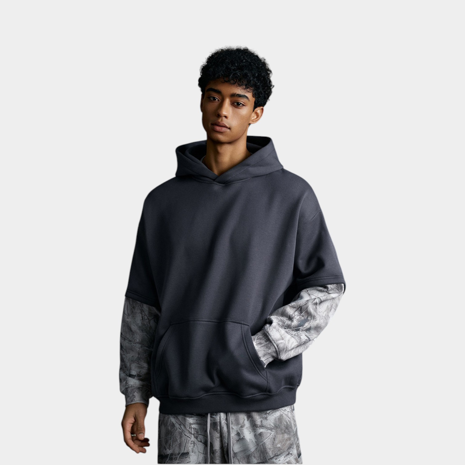 Herren Oversize Langarm Hoodie – Bild 3