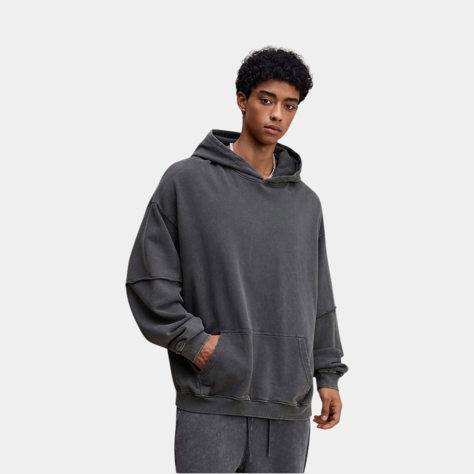 Herren Oversize Langarm Hoodie – Bild 4