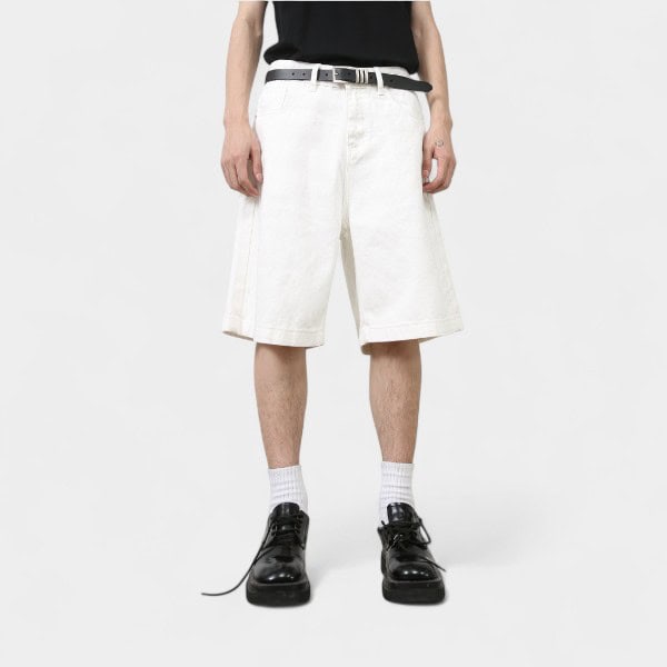 Herren Camouflage Muster Denim Shorts – Bild 7