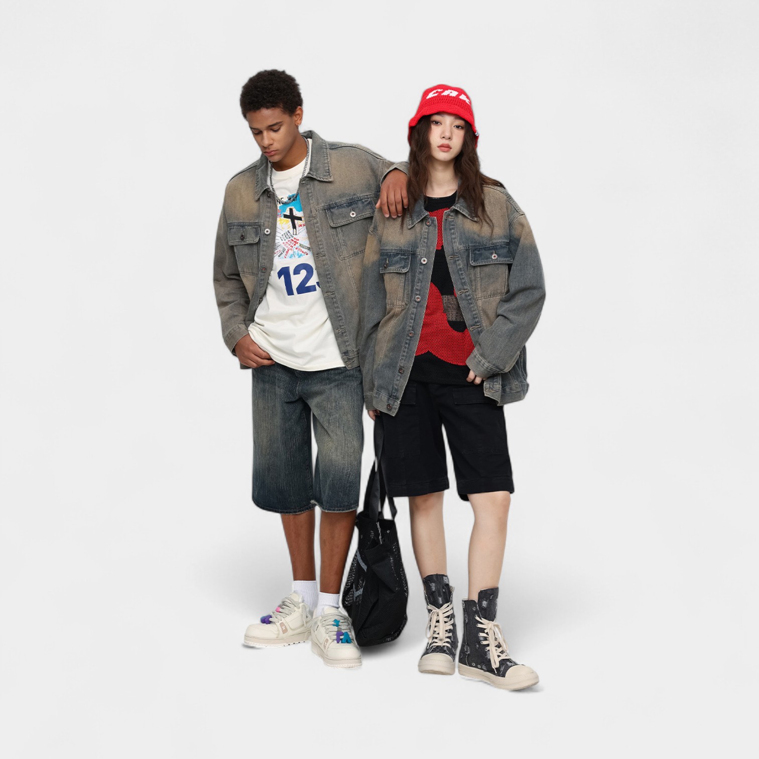 Unisex Oversized Jeansjacke mit langen Ärmeln – Bild 4