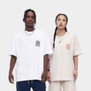 Rfsd Men's Wear |   2024 Spring and Summer New Loose Trendy Brand Suede Foam Printed Short-Sleeved Men's 250g Heavyweight T-Shirt