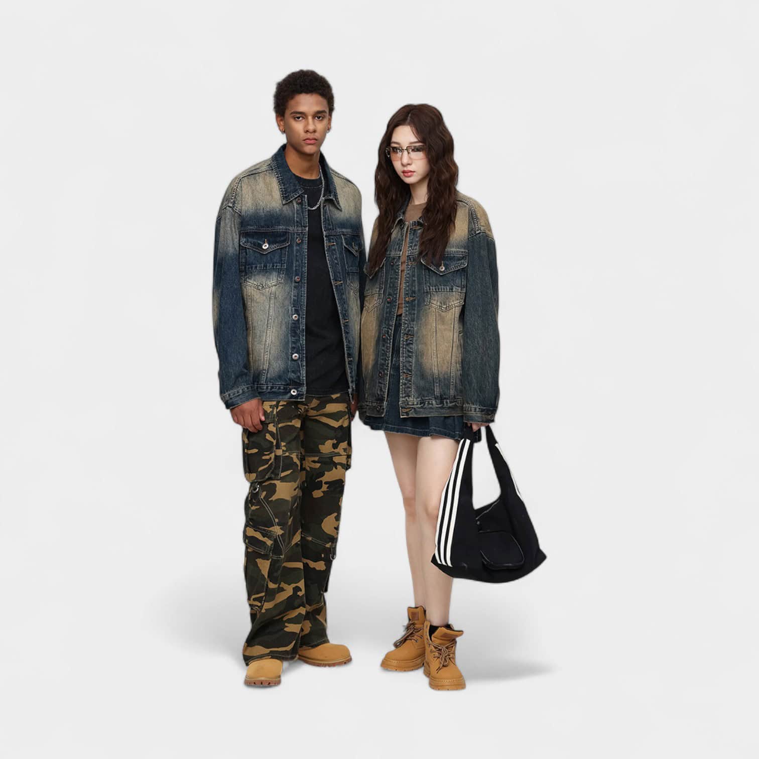 Unisex Oversized Jeansjacke mit langen Ärmeln – Bild 3