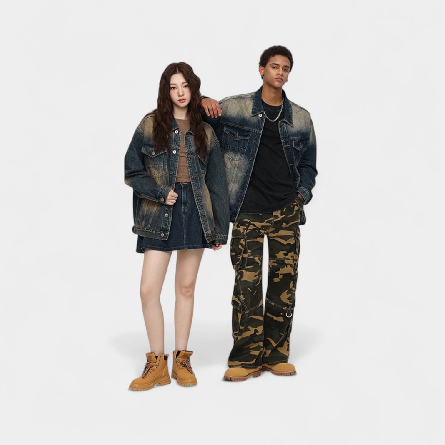 Unisex Oversized Jeansjacke mit langen Ärmeln – Bild 4