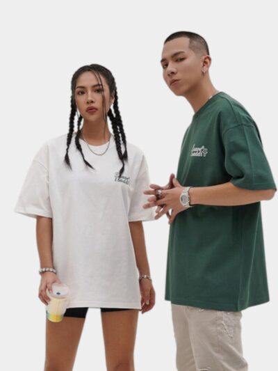 Unisex Text print Short sleeves T-Shirt