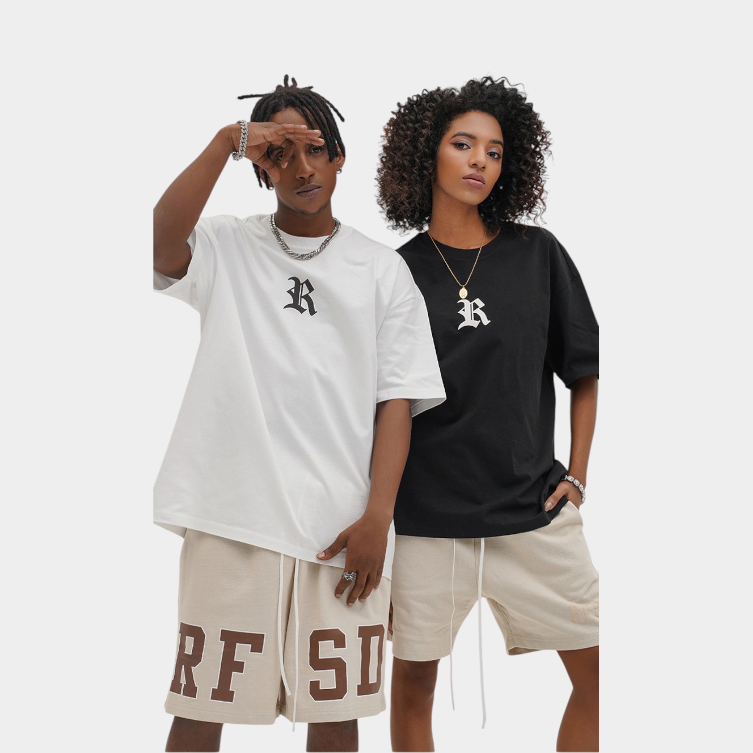 Unisex T-Shirt mit künstlerischem Aufdruck und kurzen Ärmeln – Bild 4