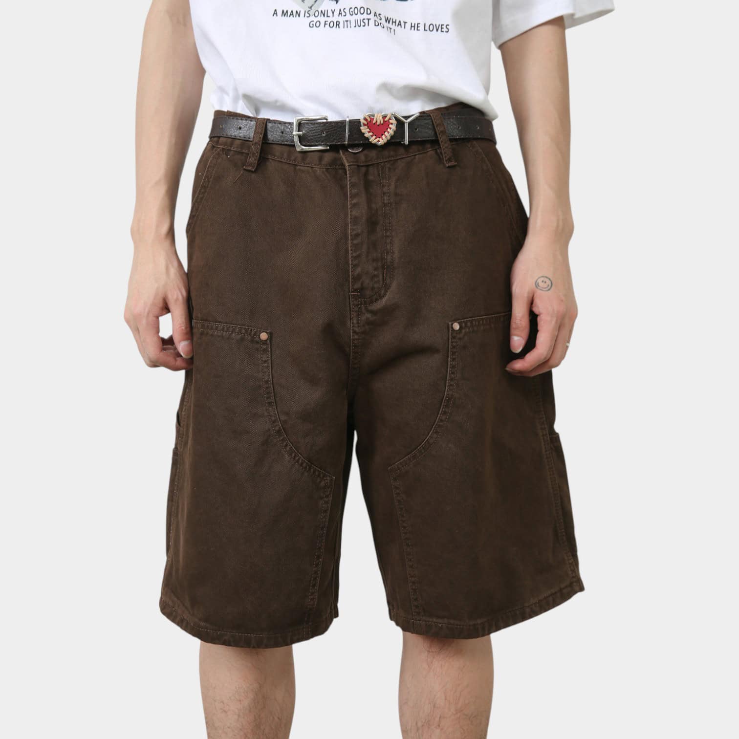 Nirben Denim | Japanese Retro Fashion Brand Tooling Shorts Logging Pants Summer Straight Loose All-match Casual Pants