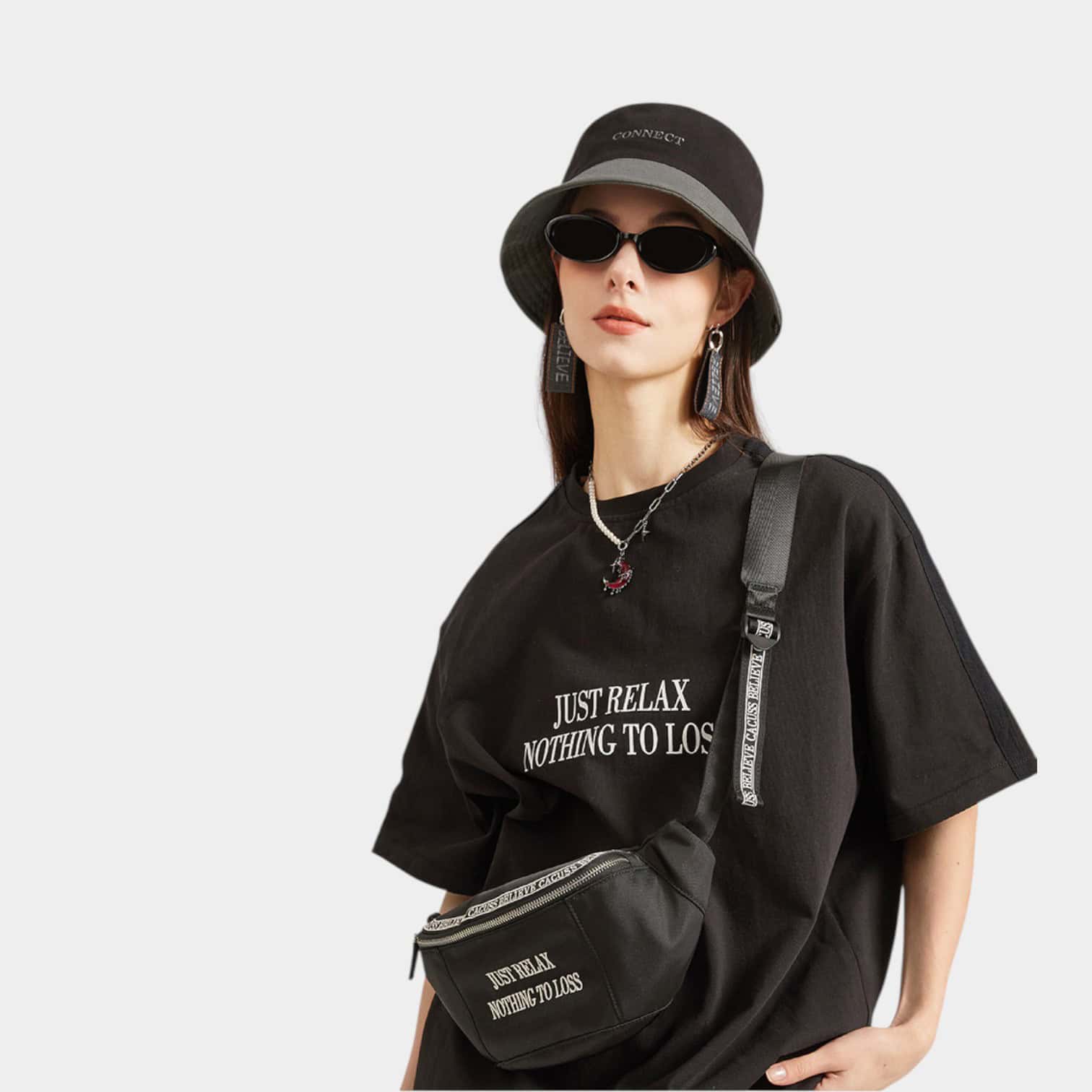 Damen Bucket Hat mit Textdruck – Bild 5