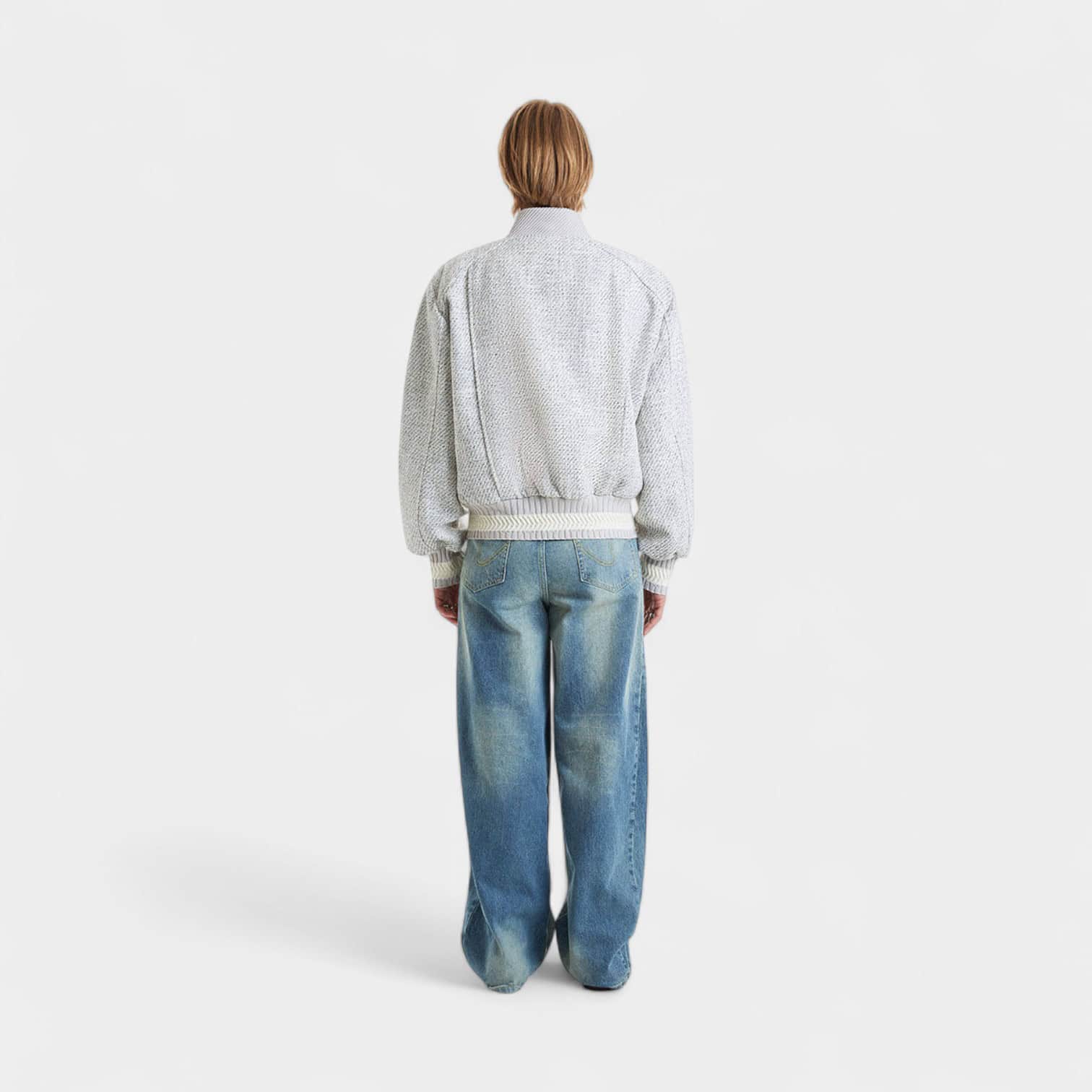 Unisex Regular Fit Langarm Reißverschlussjacke – Bild 3