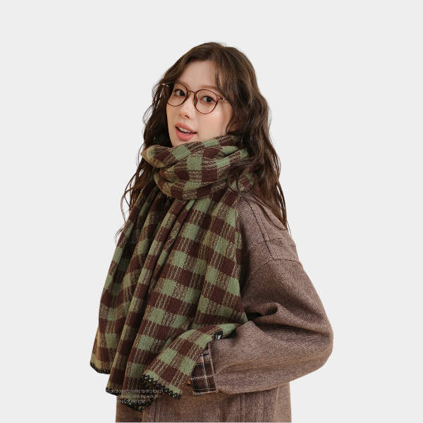 Damen Schal mit Karomuster – Bild 2