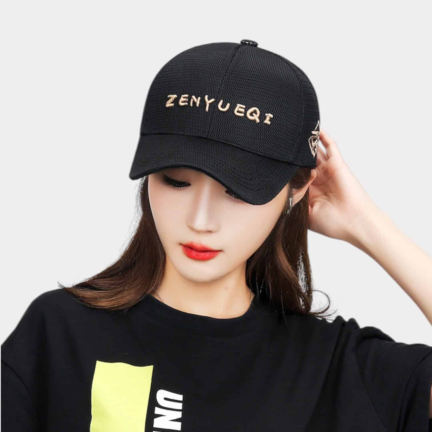 Damen Kappe mit Textdruck – Bild 3