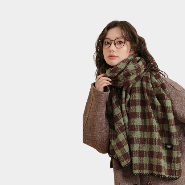 Damen Schal mit Karomuster – Bild 3