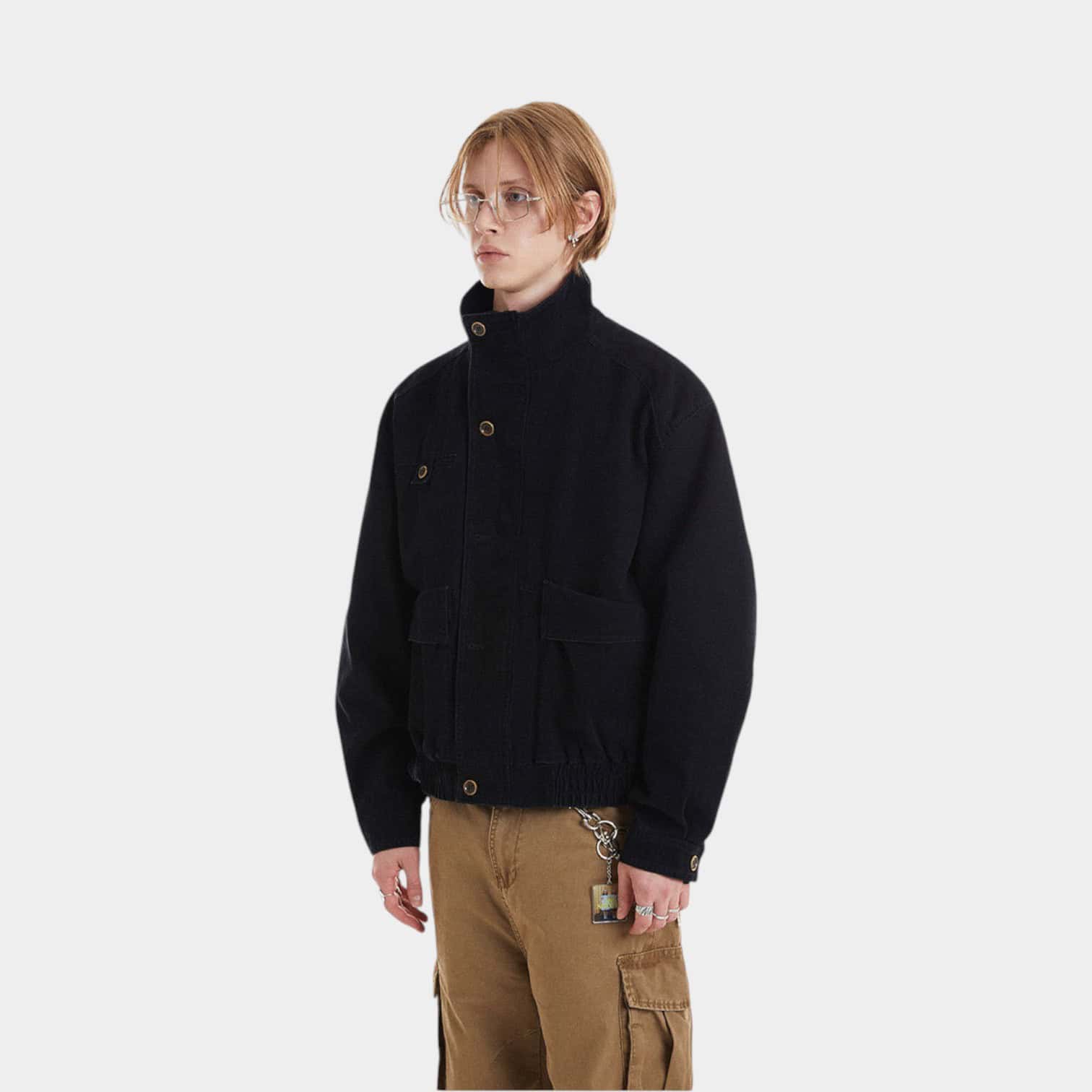 Unisex Bomberjacke mit langen Ärmeln in regulärer Passform – Bild 2